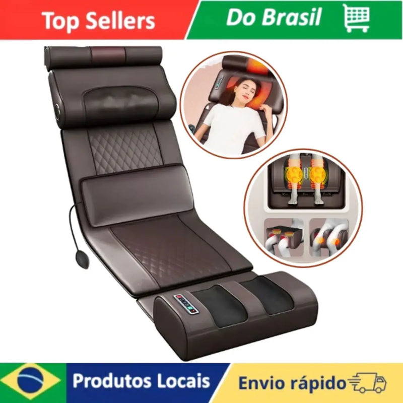 Electric Back Massager, Legs, Foot with Heater, Relaxing Armchair Mattress