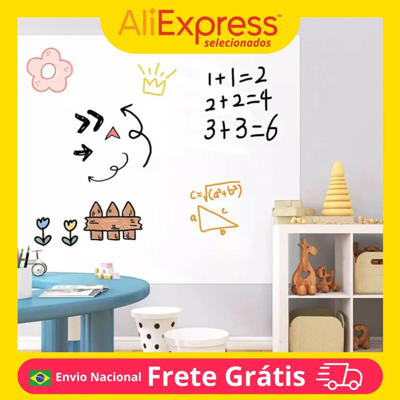 Lousa Adesiva Branca Fosca