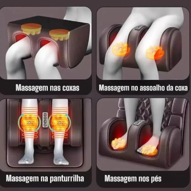Electric Back Massager, Legs, Foot with Heater, Relaxing Armchair Mattress