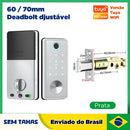 Fechadura Digital Inteligente Tuya com Biometria, Wi-Fi e Desbloqueio por App