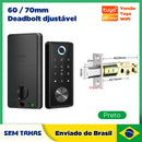 Fechadura Digital Inteligente Tuya com Biometria, Wi-Fi e Desbloqueio por App