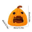 Caminha Abóbora Halloween para Gatos e Cães Pequenos – Macia, Divertida e com Design Semi‑Fechado