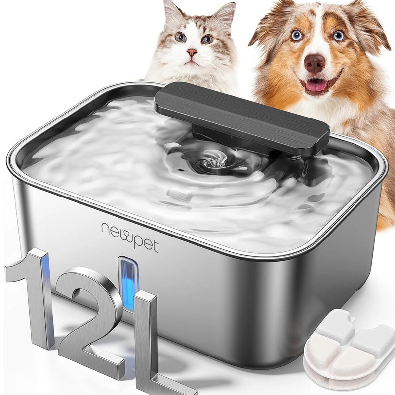 Fonte de Água Automática em Inox para Gatos e Cães – Hidratação Inteligente e Estilo para seu Pet
