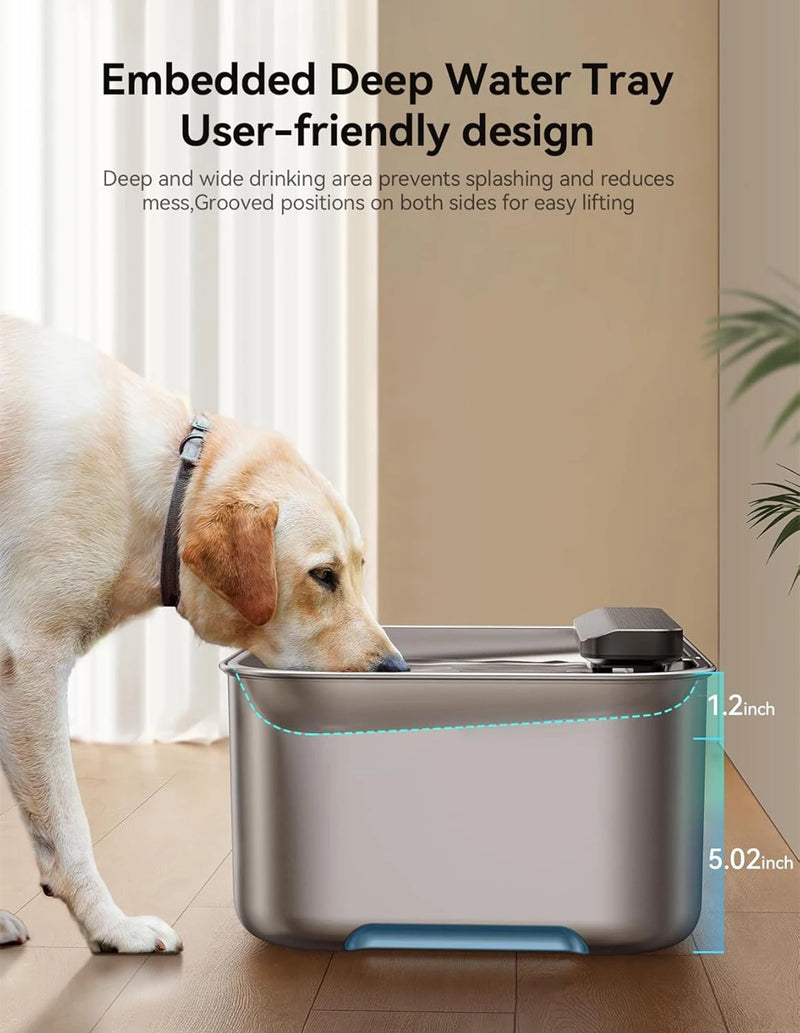 Fonte de Água Automática em Inox para Gatos e Cães – Hidratação Inteligente e Estilo para seu Pet