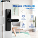 Fechadura Digital Inteligente Tuya com Biometria, Wi-Fi e Desbloqueio por App