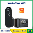 Fechadura Digital Inteligente Tuya com Biometria, Wi-Fi e Desbloqueio por App