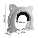 Porta Pet com Escova Coletora de Pelos – Acesso Privado para Gatos com Design Divertido e Instalação Fácil