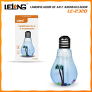 Umidificador De Ar E Lâmpada Luz Led Usb 400ml Com Luz