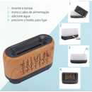 Aromatizante Difusor Umidificador Led Efeito Chama Usb Luxo Cor Difusor